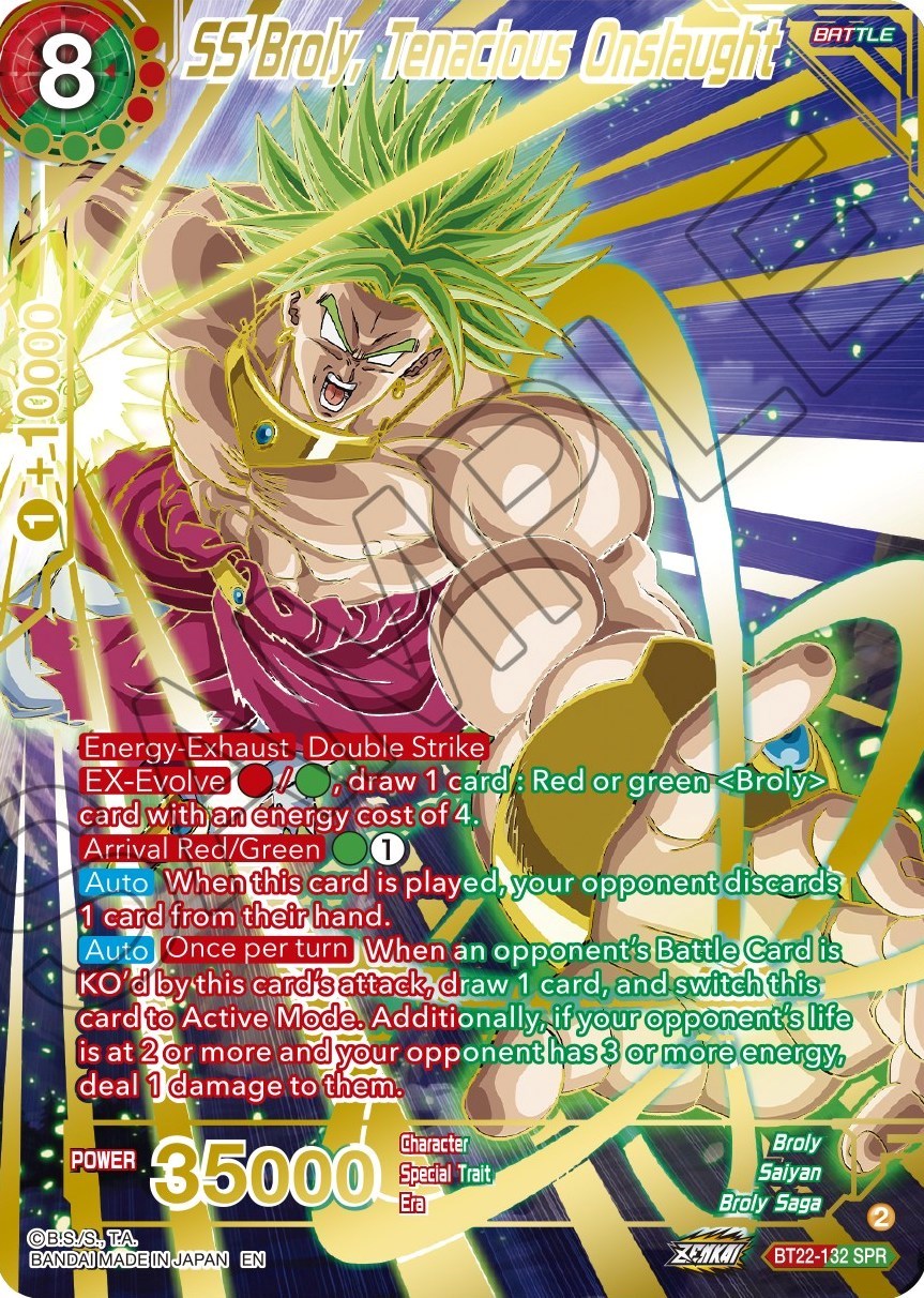 SS Broly, Tenacious Onslaught (SPR) (BT22-132) [Critical Blow] | Rock City Comics