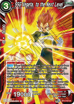 SSG Vegeta, to the Next Level (Uncommon) (BT13-022) [Supreme Rivalry] | Rock City Comics