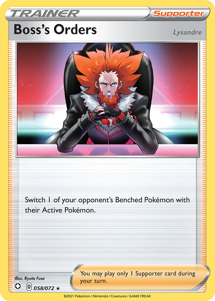 Boss's Orders (058/072) (Deck Exclusive) [Sword & Shield: Shining Fates] | Rock City Comics
