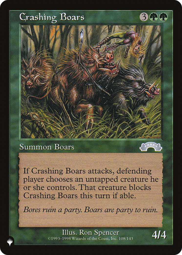 Crashing Boars [The List Reprints] | Rock City Comics