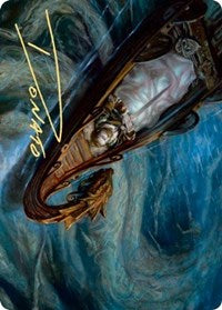 Funeral Longboat Art Card (Gold-Stamped Signature) [Kaldheim Art Series] | Rock City Comics