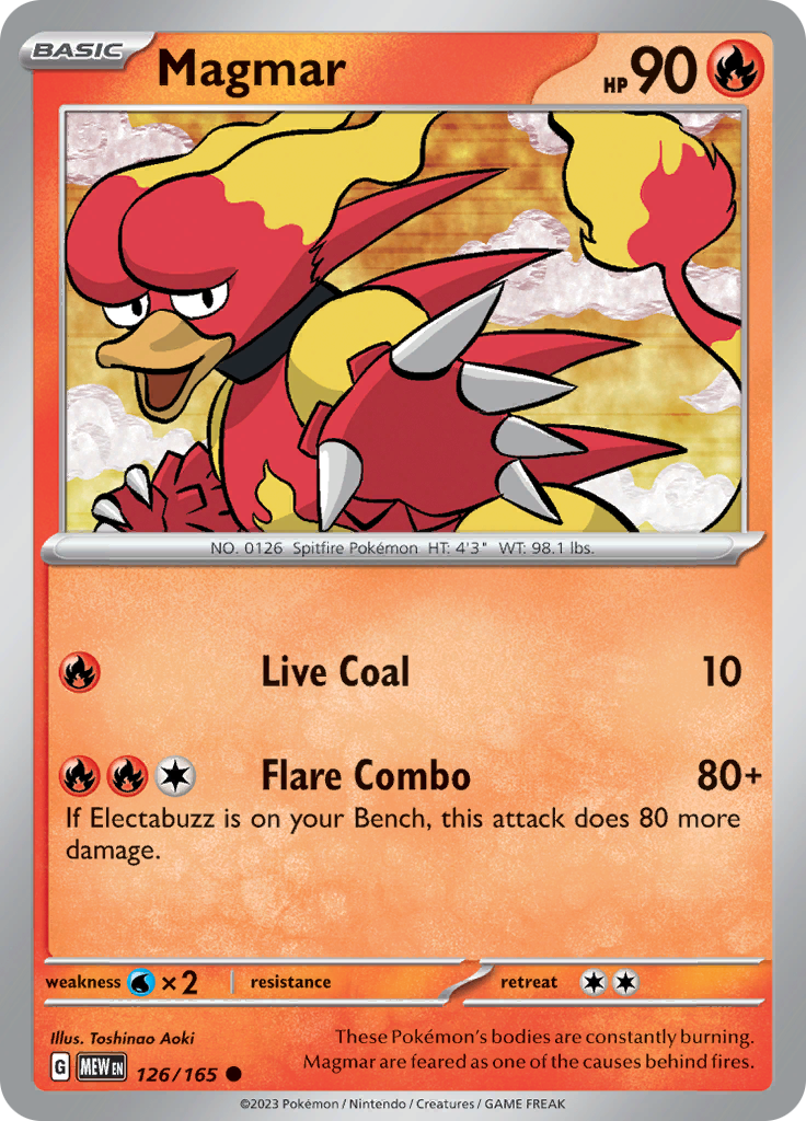 Magmar (126/165) [Scarlet & Violet 151] | Rock City Comics