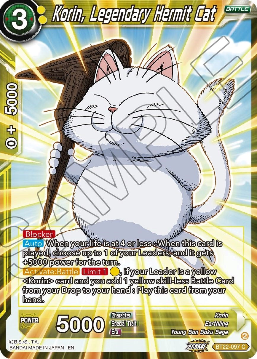 Korin, Legendary Hermit Cat (BT22-097) [Critical Blow] | Rock City Comics