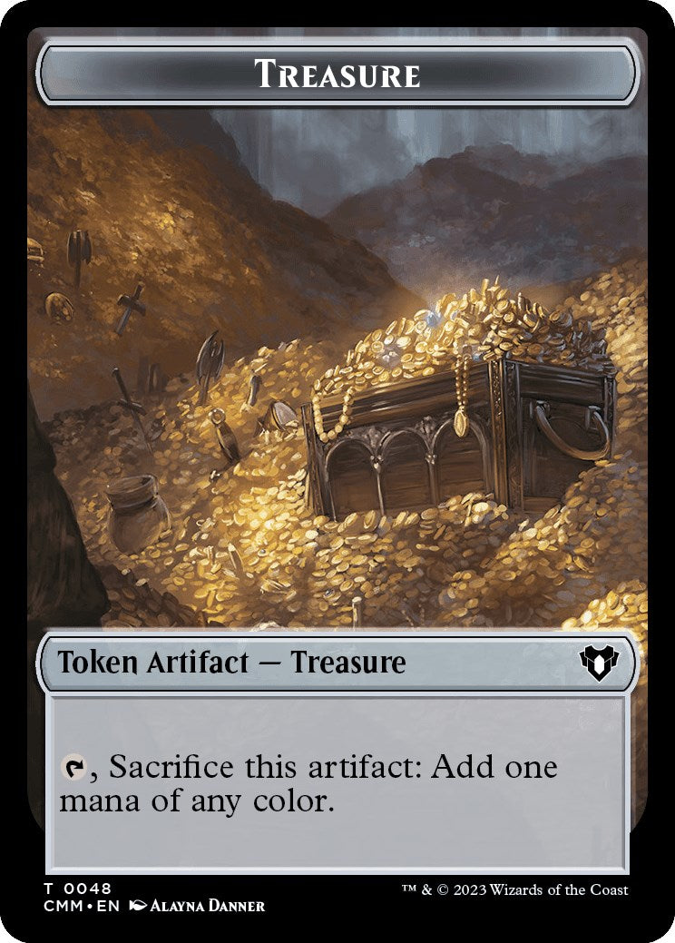 Treasure // Construct (0042) Double-Sided Token [Commander Masters Tokens] | Rock City Comics