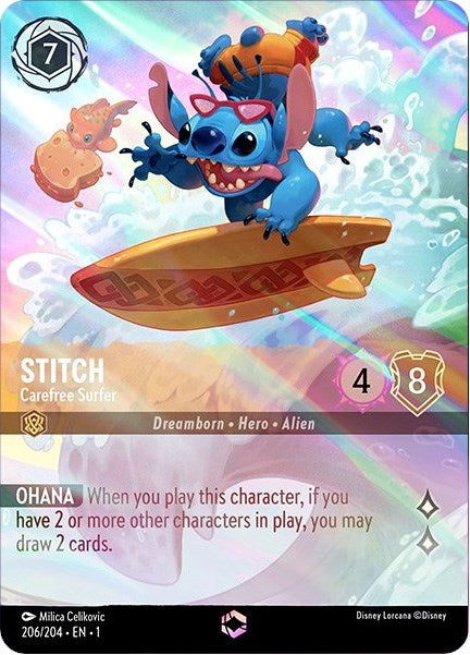 Stitch - Carefree Surfer (Enchanted) (206/204) [The First Chapter] | Rock City Comics