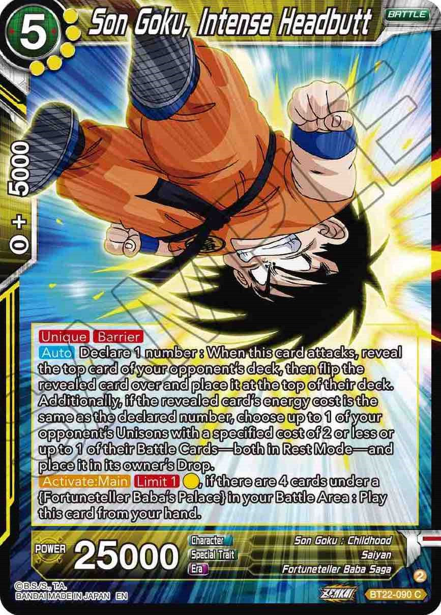 Son Goku, Intense Headbutt (BT22-090) [Critical Blow] | Rock City Comics