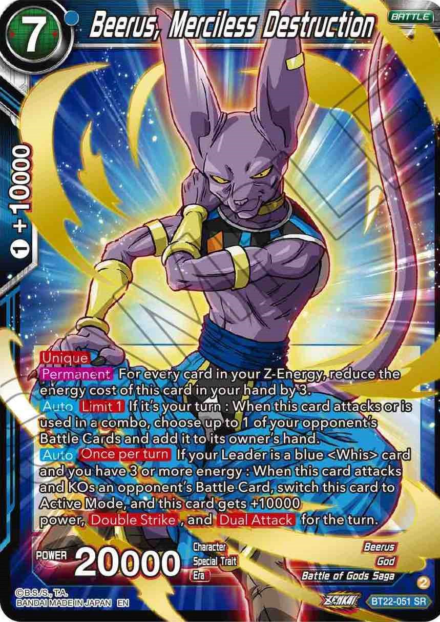 Beerus, Merciless Destruction (BT22-051) [Critical Blow] | Rock City Comics