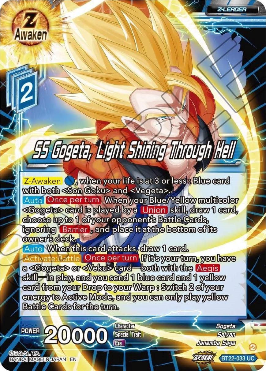 SS Gogeta, Light Shining Through Hell (BT22-033) [Critical Blow] | Rock City Comics