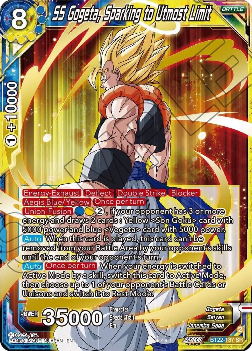 SS Gogeta, Sparking to Utmost Limit (BT22-137) [Critical Blow] | Rock City Comics