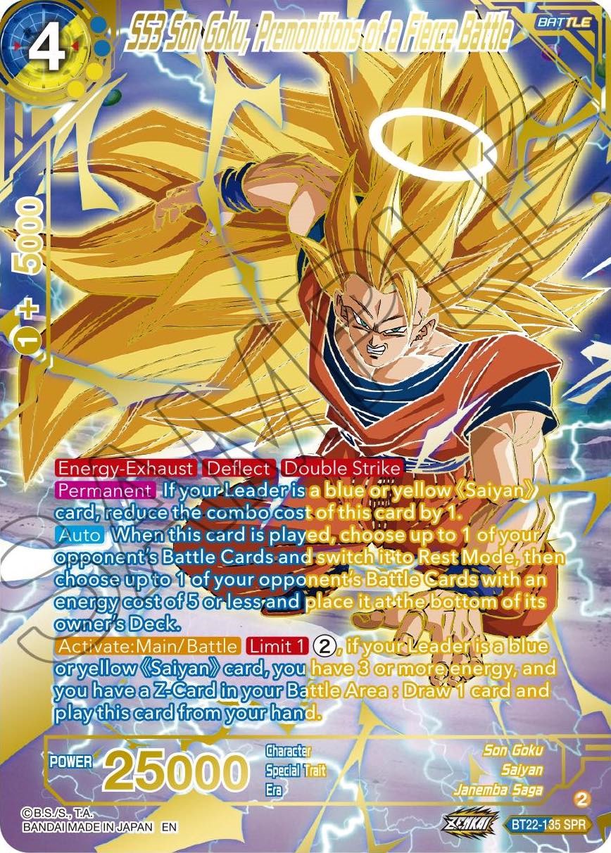 SS3 Son Goku, Premonitions of a Fierce Battle (SPR) (BT22-135) [Critical Blow] | Rock City Comics