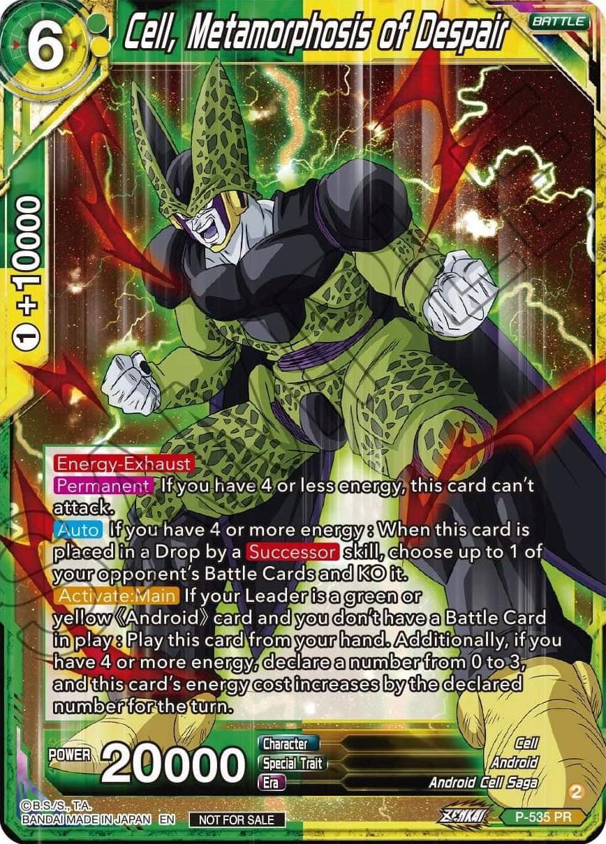 Cell, Metamorphosis of Despair (Zenkai Series Tournament Pack Vol.5) (P-535) [Tournament Promotion Cards] | Rock City Comics