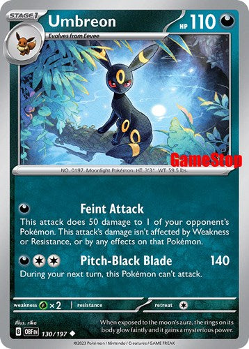 Umbreon (130/197) (GameStop Exclusive) [Scarlet & Violet: Black Star Promos] | Rock City Comics