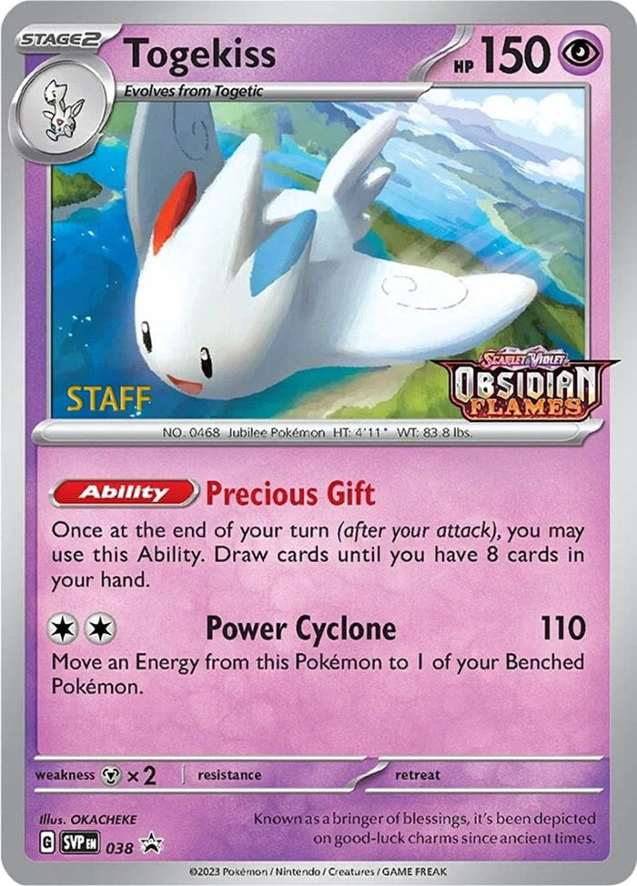 Togekiss (038) (Stamped) (Staff) [Scarlet & Violet: Black Star Promos] | Rock City Comics