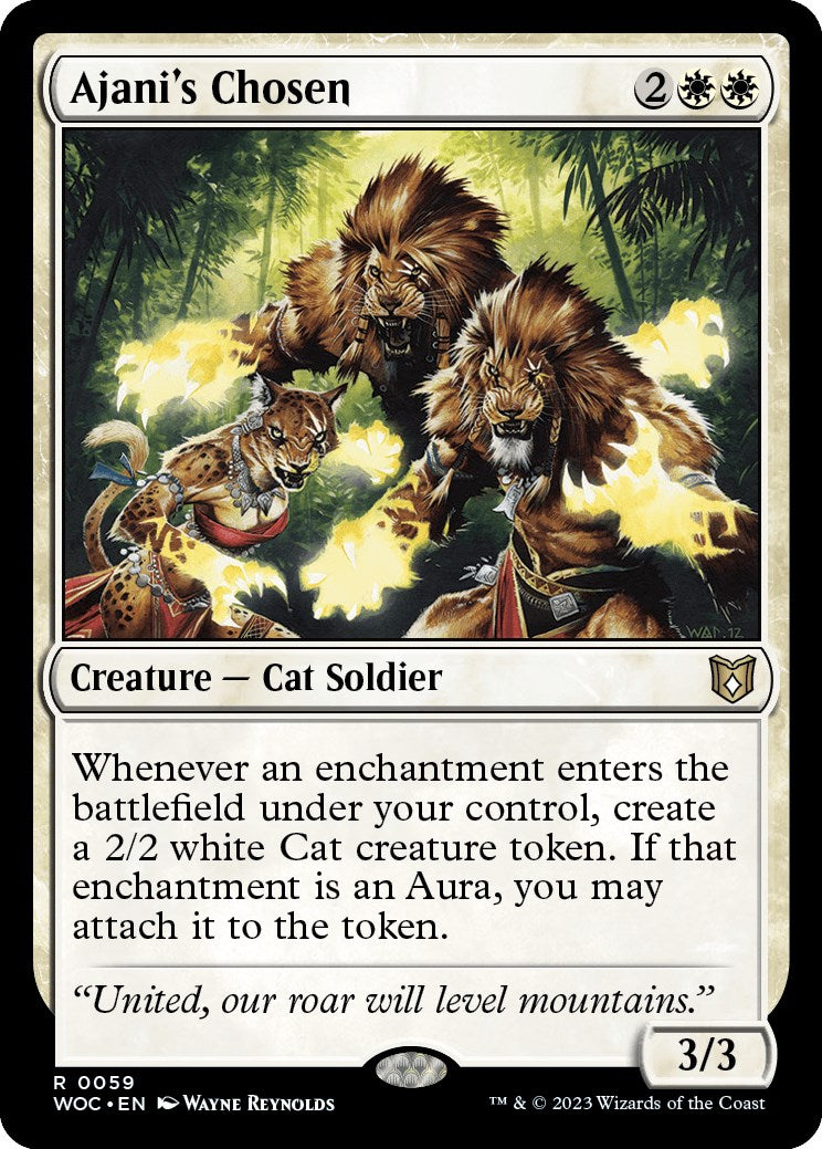 Ajani's Chosen [Wilds of Eldraine Commander] | Rock City Comics