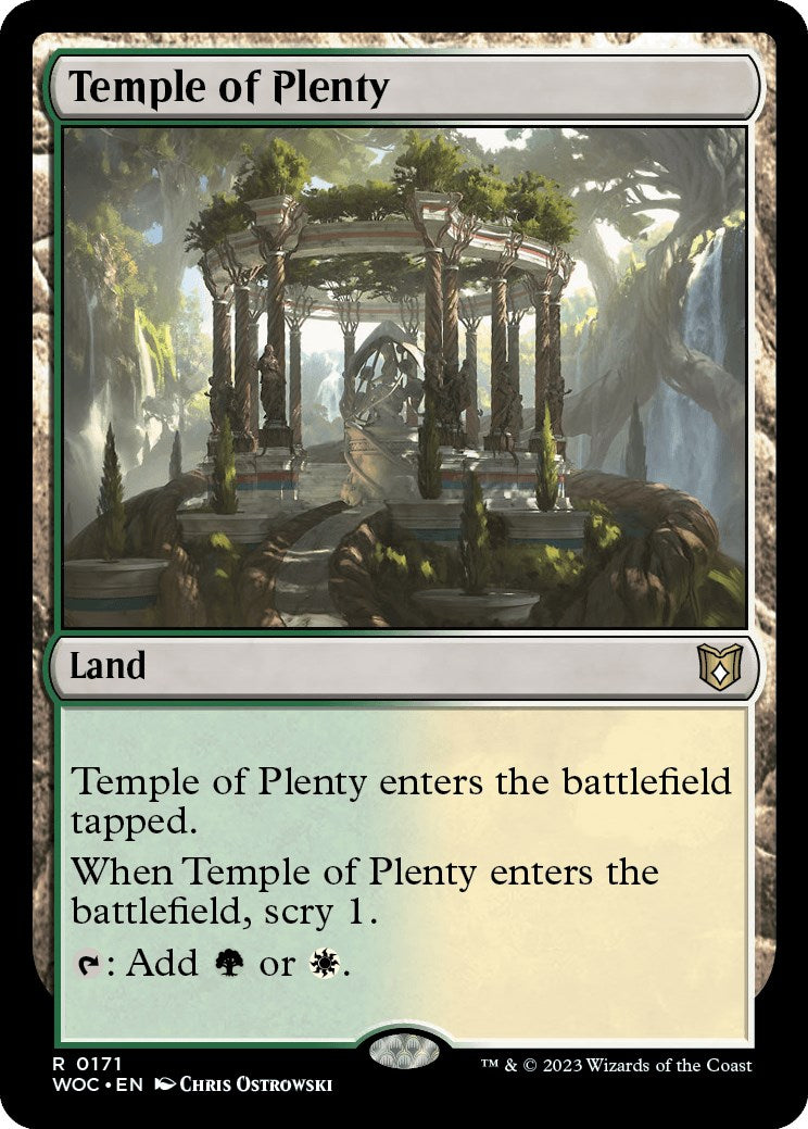 Temple of Plenty [Wilds of Eldraine Commander] | Rock City Comics