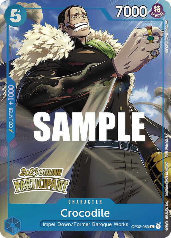 Crocodile (Online Regional 2023) [Participant] [One Piece Promotion Cards] | Rock City Comics