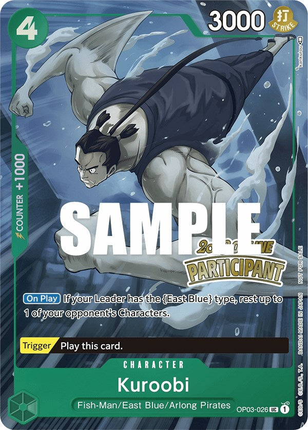 Kuroobi (Online Regional 2023) [Participant] [One Piece Promotion Cards] | Rock City Comics