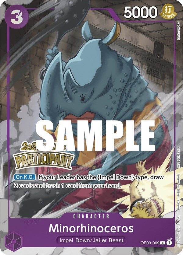 Minorhinoceros (Online Regional 2023) [Participant] [One Piece Promotion Cards] | Rock City Comics