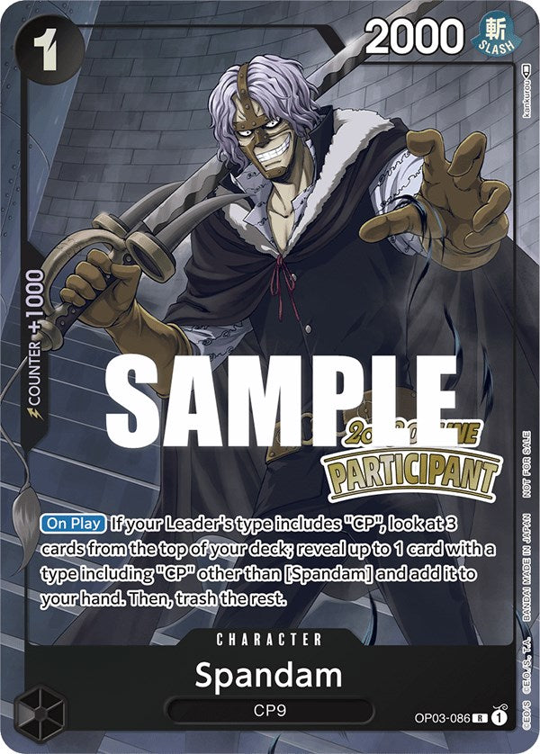 Spandam (Online Regional 2023) [Participant] [One Piece Promotion Cards] | Rock City Comics