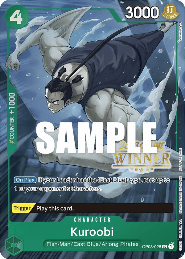 Kuroobi (Online Regional 2023) [Winner] [One Piece Promotion Cards] | Rock City Comics