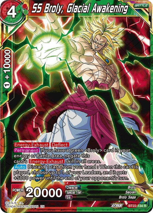 SS Broly, Glacial Awakening (BT22-134) [Critical Blow] | Rock City Comics