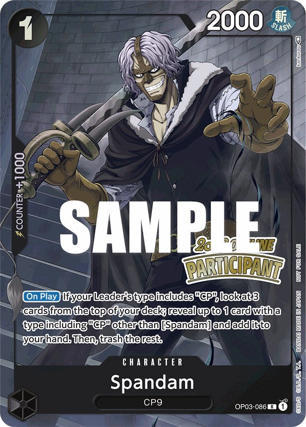 Spandam (Offline Regional 2023) [Participant] [One Piece Promotion Cards] | Rock City Comics