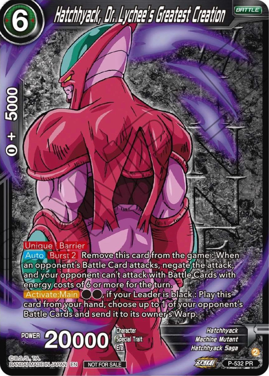 Hatchhyack, Dr. Lychee's Greatest Creation (Winner-Stamped) (Zenkai Series Tournament Pack Vol.5) (P-532) [Tournament Promotion Cards] | Rock City Comics