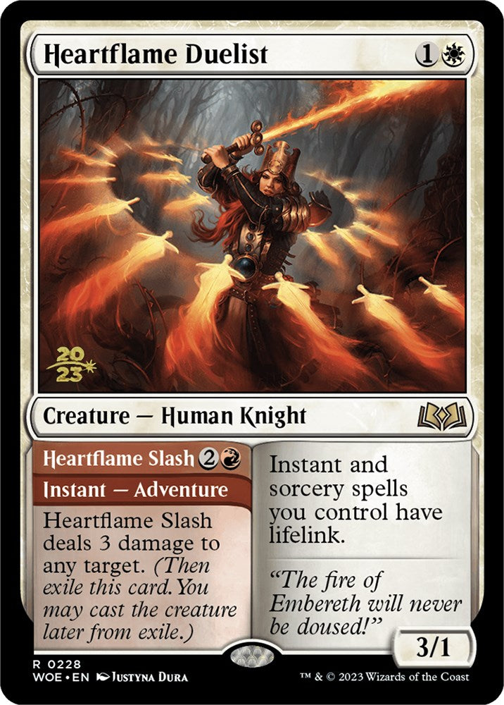 Heartflame Duelist // Heartflame Slash (Promo Pack) [Wilds of Eldraine Promos] | Rock City Comics