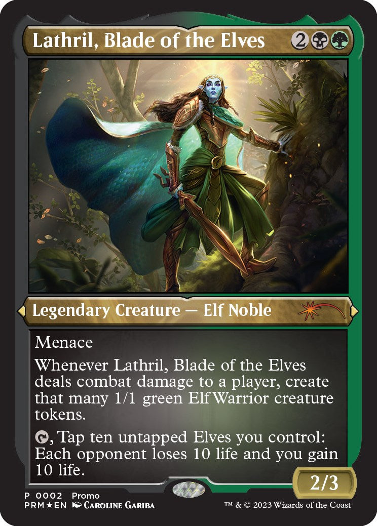 Lathril, Blade of the Elves (Foil Etched) [Media Promos] | Rock City Comics