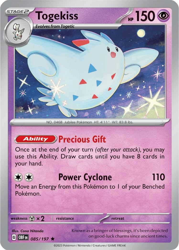 Togekiss (085/197) (Theme Deck Exclusive) [Scarlet & Violet: Obsidian Flames] | Rock City Comics