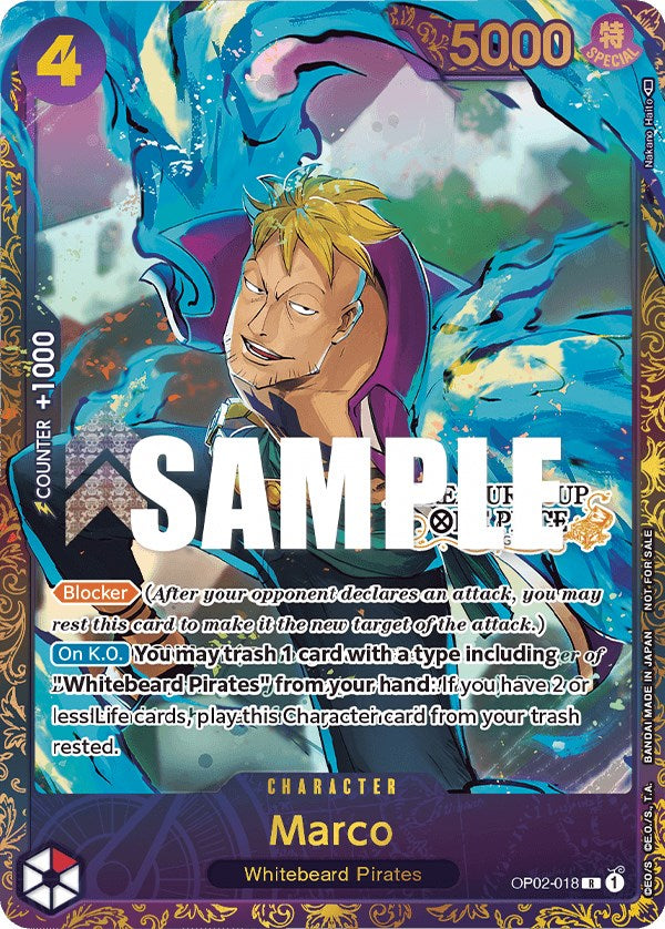 Marco (Treasure Cup) [One Piece Promotion Cards] | Rock City Comics