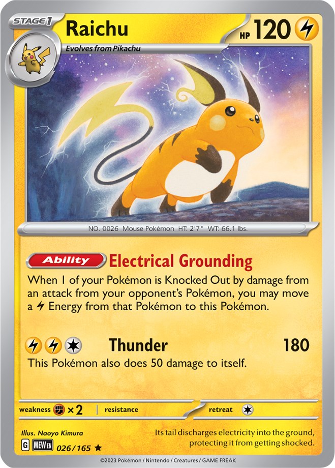 Raichu (026/165) [Scarlet & Violet: 151] | Rock City Comics