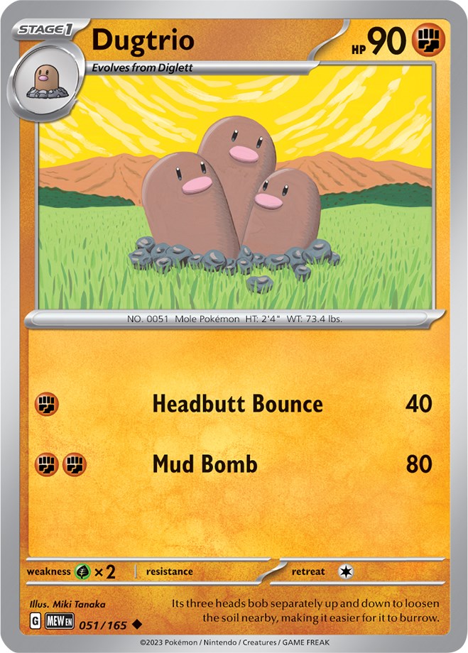 Dugtrio (051/165) [Scarlet & Violet 151] | Rock City Comics