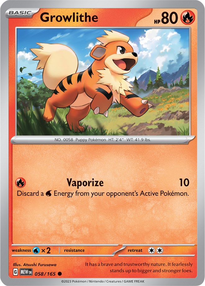 Growlithe (058/165) [Scarlet & Violet 151] | Rock City Comics