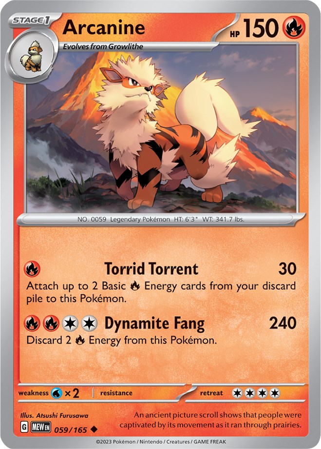 Arcanine (059/165) [Scarlet & Violet 151] | Rock City Comics