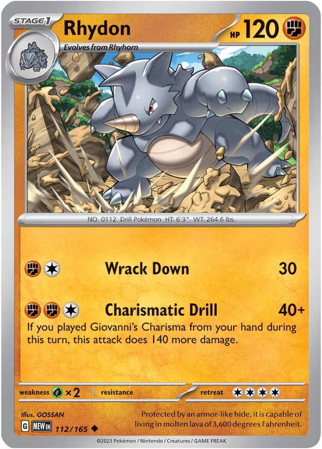 Rhydon (112/165) [Scarlet & Violet: 151] | Rock City Comics