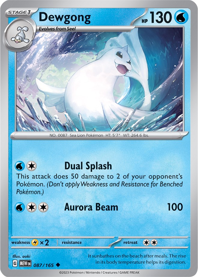 Dewgong (087/165) [Scarlet & Violet: 151] | Rock City Comics