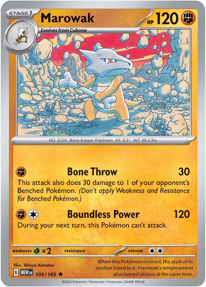 Marowak (105/165) [Scarlet & Violet 151] | Rock City Comics