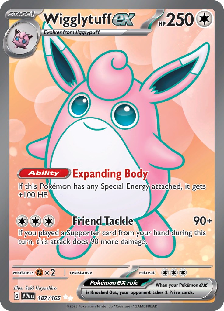 Wigglytuff ex (187/165) [Scarlet & Violet: 151] | Rock City Comics