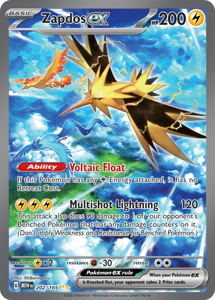 Zapdos ex (202/165) [Scarlet & Violet: 151] | Rock City Comics