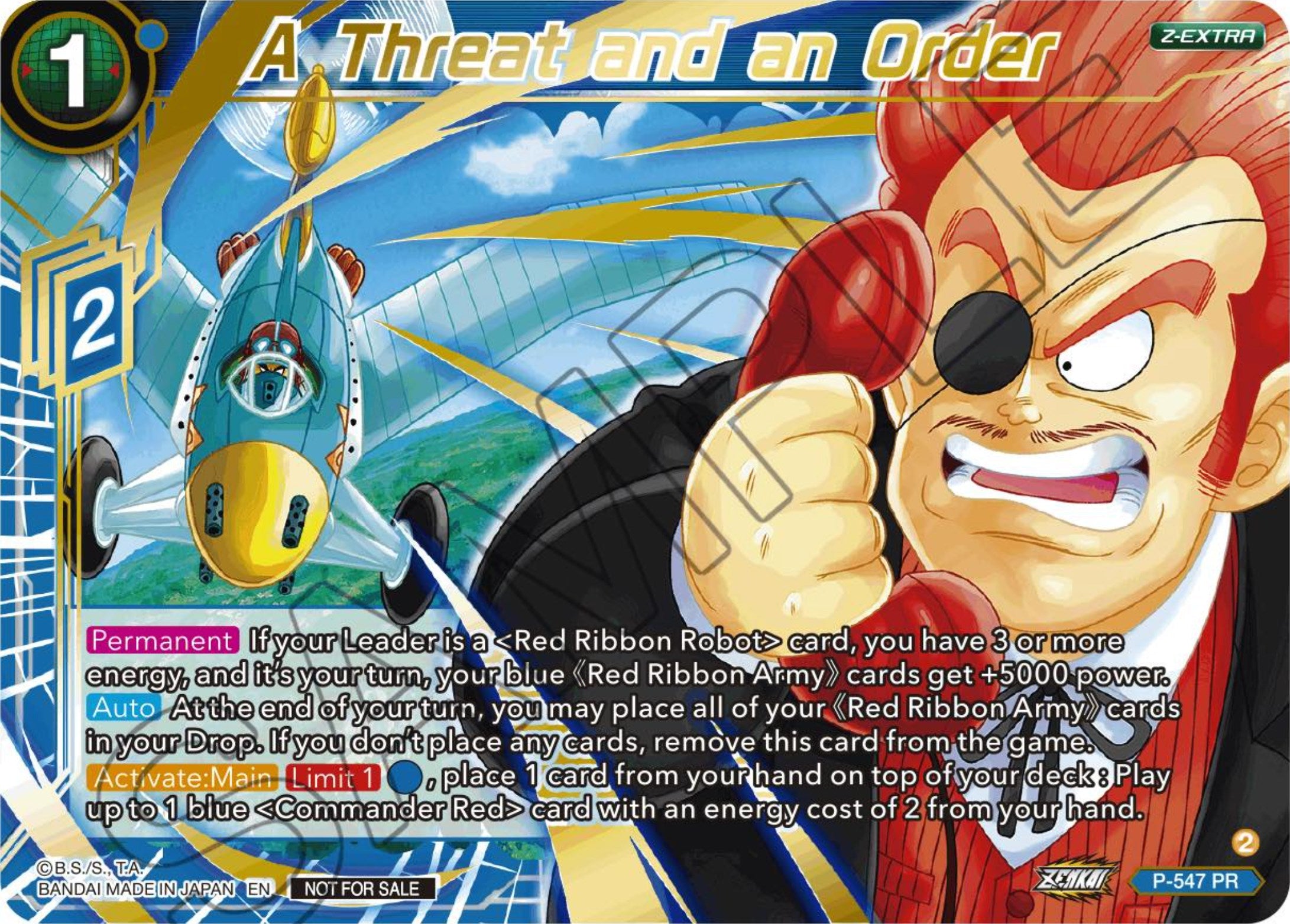 A Threat and an Order (Championship Z Extra Card Pack 2023) (Gold-Stamped) (P-547) [Tournament Promotion Cards] | Rock City Comics