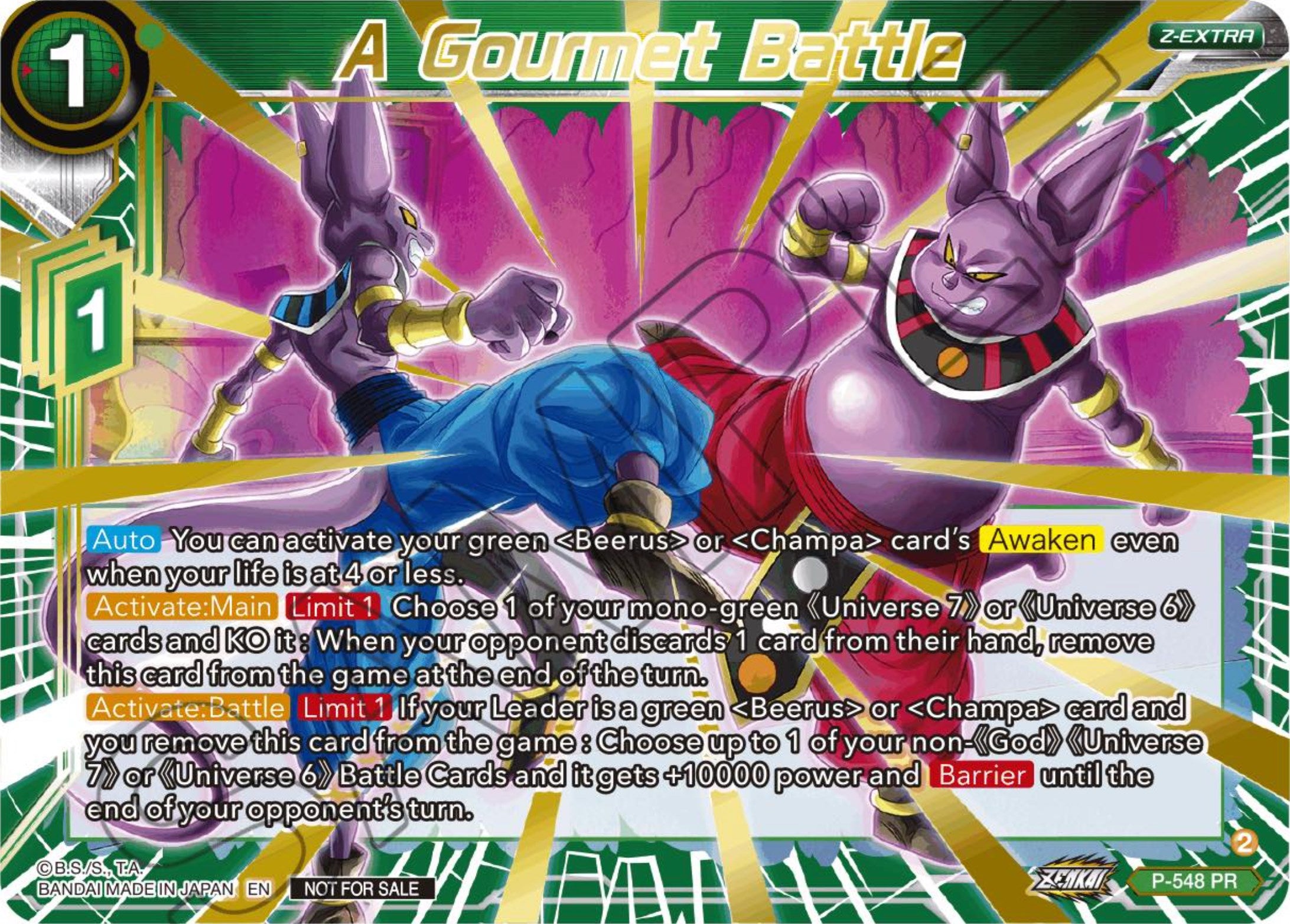 A Gourmet Battle (Championship Z Extra Card Pack 2023) (Gold-Stamped) (P-548) [Tournament Promotion Cards] | Rock City Comics