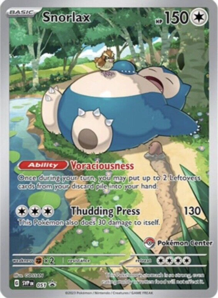 Snorlax (051) (Pokemon Center Exclusive) [Scarlet & Violet: Black Star Promos] | Rock City Comics