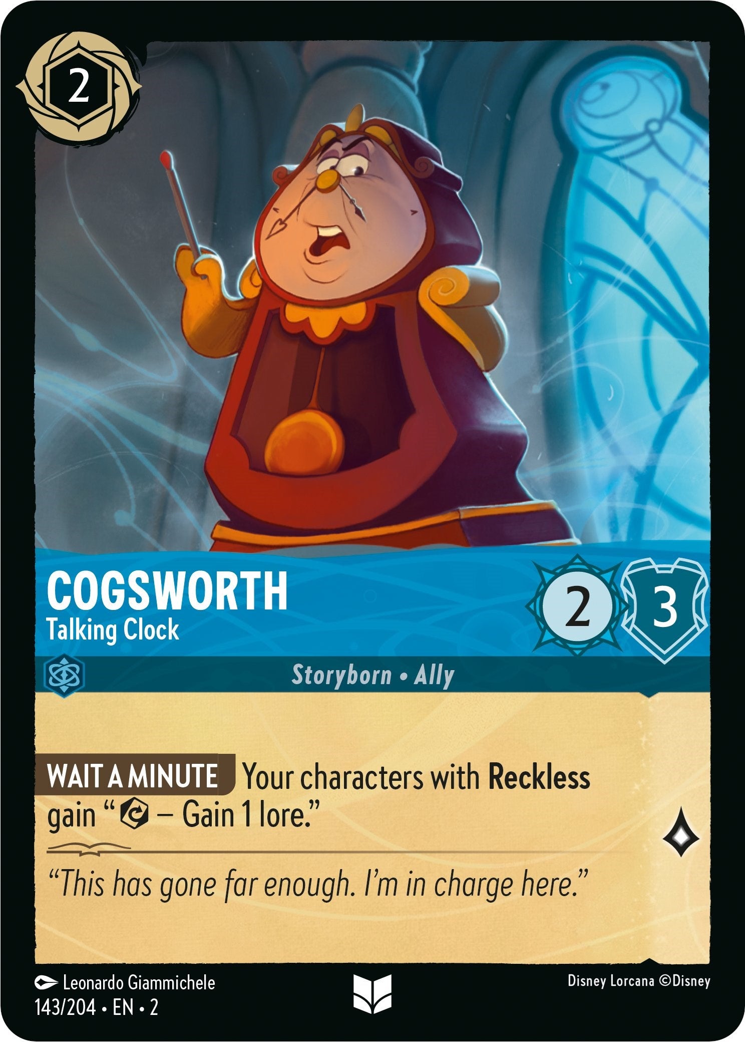 Cogsworth - Talking Clock (143/204) [Rise of the Floodborn] | Rock City Comics