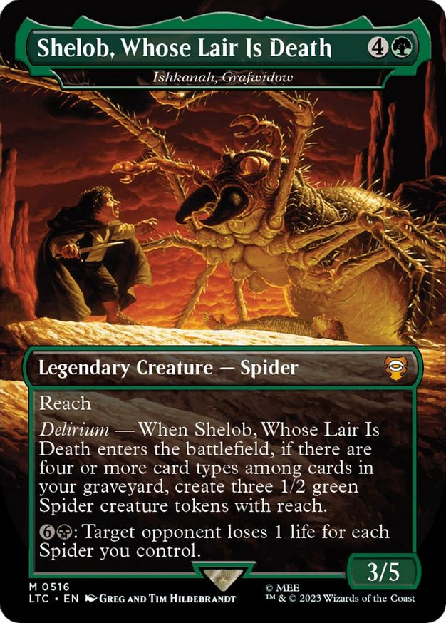 Shelob, Whose Lair Is Death - Ishkanah, Grafwidow (Borderless) [The Lord of the Rings: Tales of Middle-Earth Commander] | Rock City Comics