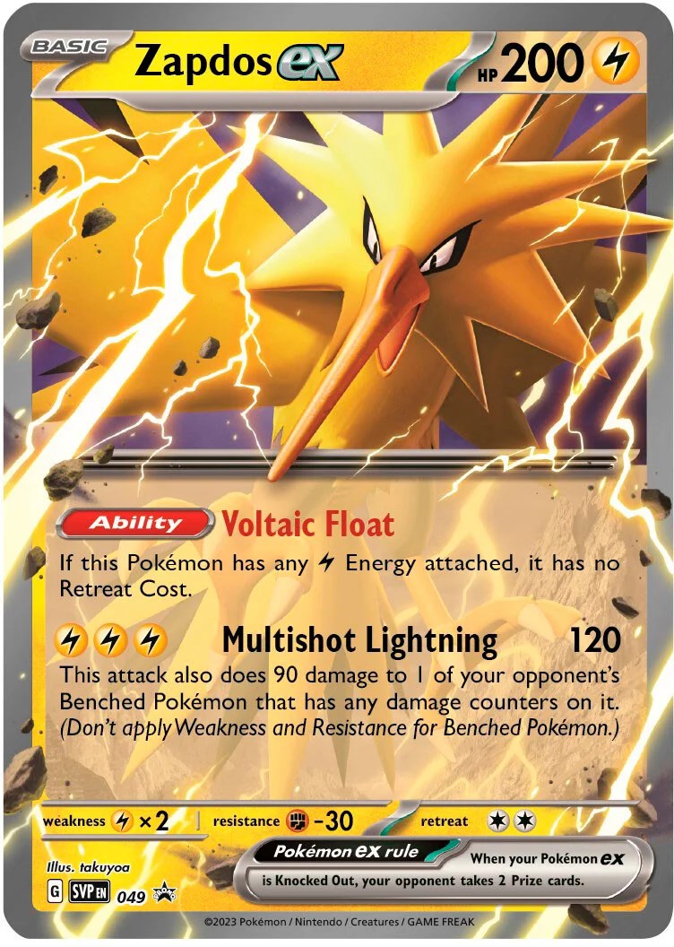 Zapdos ex (049) [Scarlet & Violet: Black Star Promos] | Rock City Comics