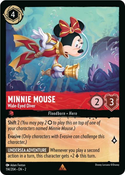 Minnie Mouse - Wide-Eyed Diver (114/204) [Rise of the Floodborn] | Rock City Comics