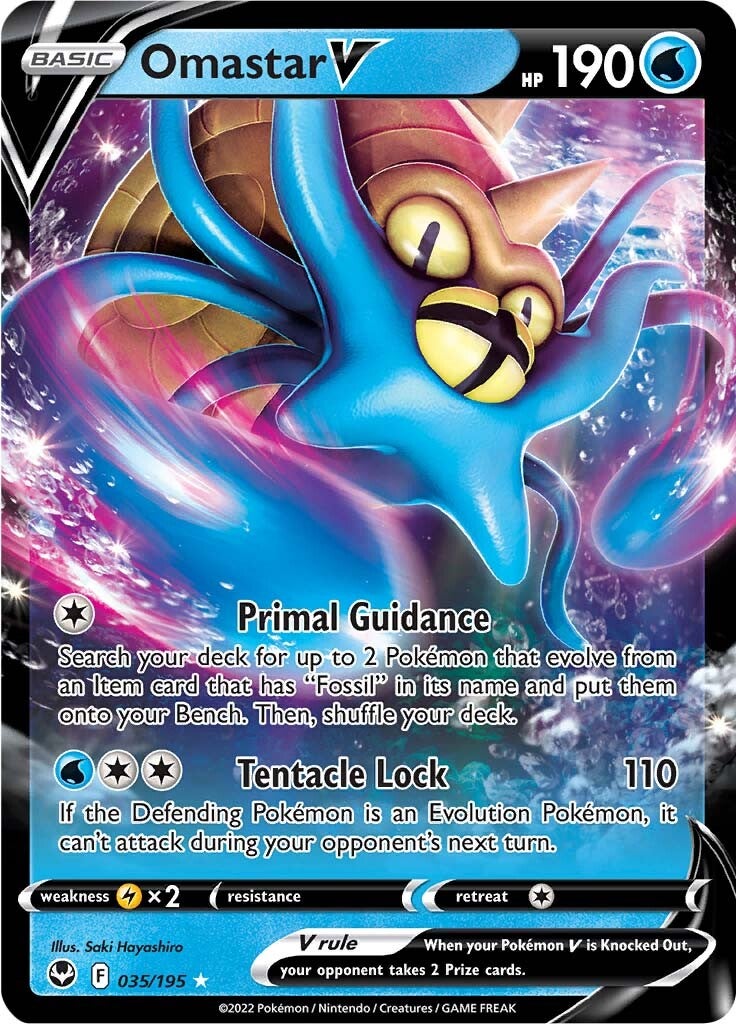 Omastar V (035/195) [Sword & Shield: Silver Tempest] | Rock City Comics