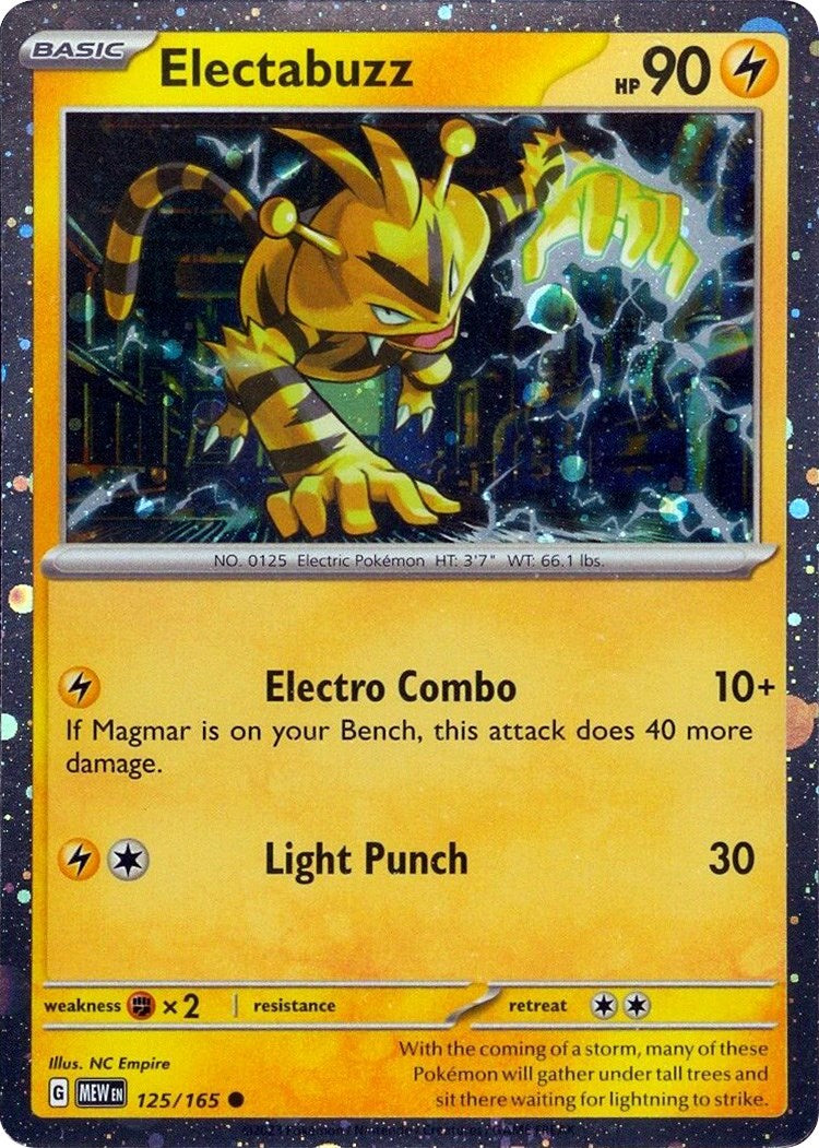 Electabuzz (125/165) (Cosmos Holo) [Miscellaneous Cards] | Rock City Comics