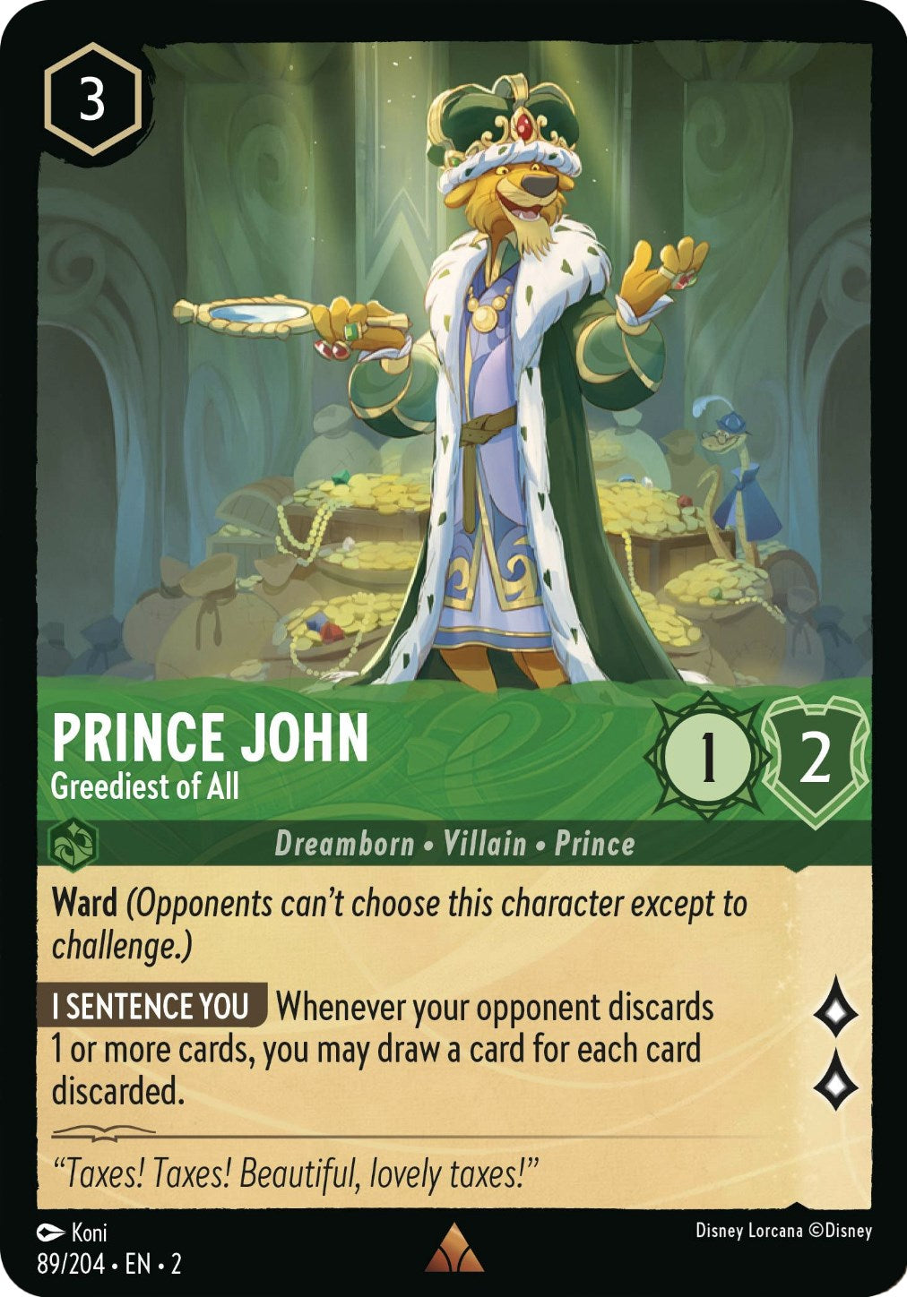 Prince John - Greediest of All (89/204) [Rise of the Floodborn] | Rock City Comics